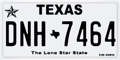 TX license plate DNH7464