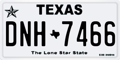 TX license plate DNH7466