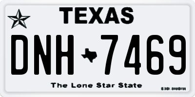 TX license plate DNH7469