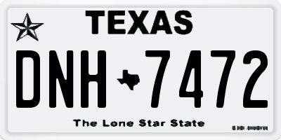 TX license plate DNH7472