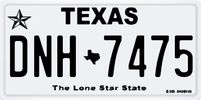 TX license plate DNH7475