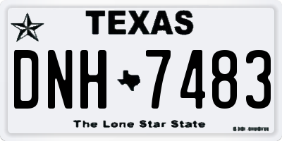 TX license plate DNH7483