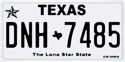 TX license plate DNH7485