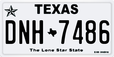 TX license plate DNH7486