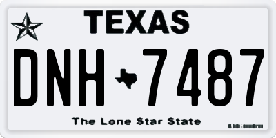 TX license plate DNH7487