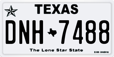 TX license plate DNH7488
