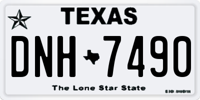 TX license plate DNH7490