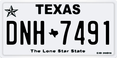 TX license plate DNH7491