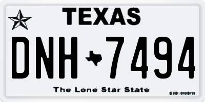 TX license plate DNH7494