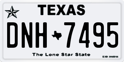 TX license plate DNH7495