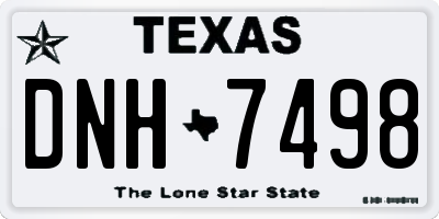 TX license plate DNH7498
