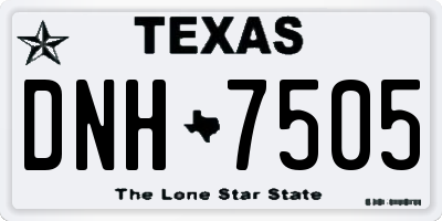 TX license plate DNH7505