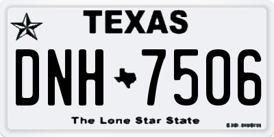 TX license plate DNH7506