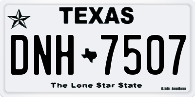 TX license plate DNH7507
