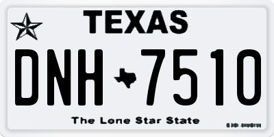 TX license plate DNH7510