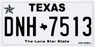 TX license plate DNH7513