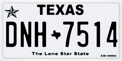 TX license plate DNH7514
