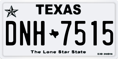 TX license plate DNH7515