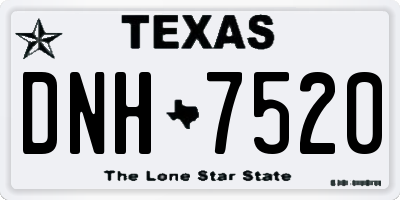 TX license plate DNH7520
