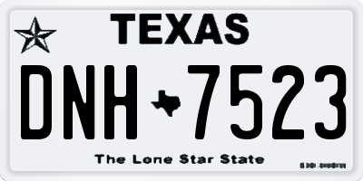 TX license plate DNH7523