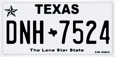 TX license plate DNH7524