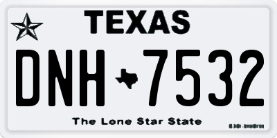 TX license plate DNH7532
