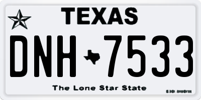 TX license plate DNH7533