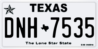 TX license plate DNH7535