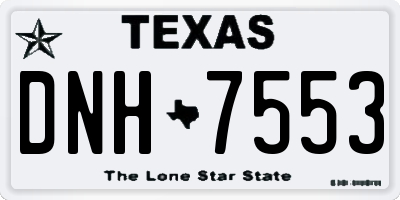 TX license plate DNH7553