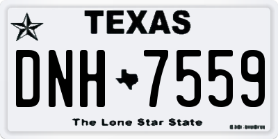 TX license plate DNH7559