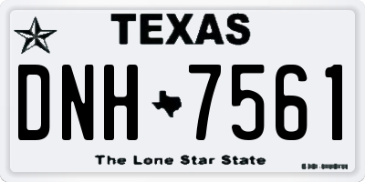 TX license plate DNH7561