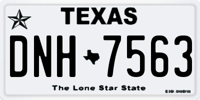 TX license plate DNH7563