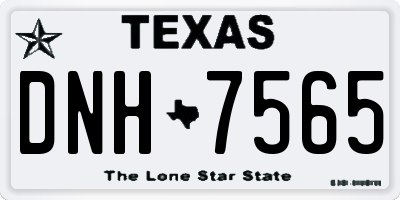 TX license plate DNH7565