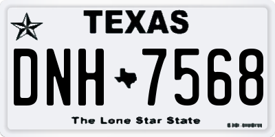TX license plate DNH7568