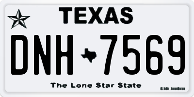 TX license plate DNH7569