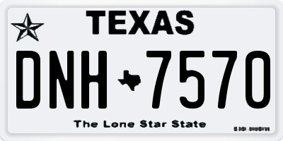 TX license plate DNH7570