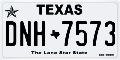 TX license plate DNH7573