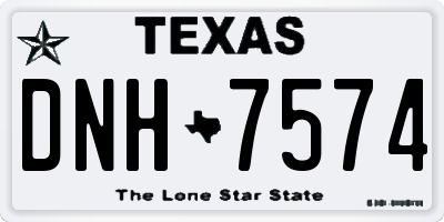 TX license plate DNH7574