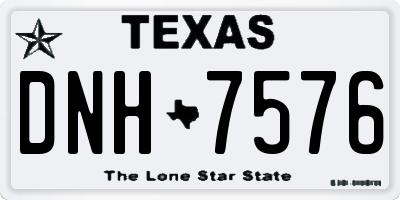 TX license plate DNH7576