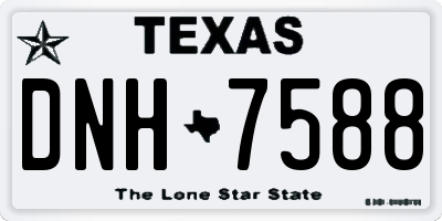 TX license plate DNH7588