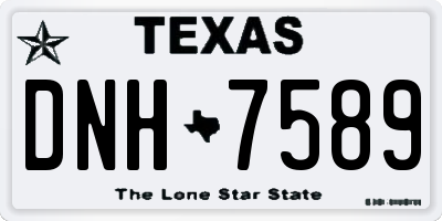 TX license plate DNH7589