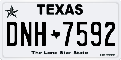 TX license plate DNH7592