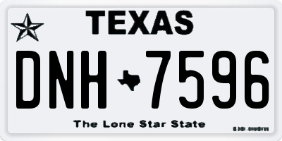 TX license plate DNH7596
