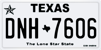 TX license plate DNH7606