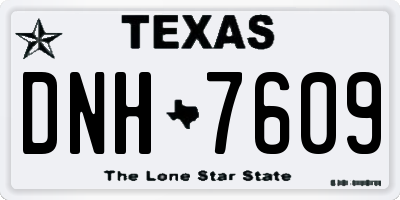 TX license plate DNH7609