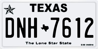 TX license plate DNH7612