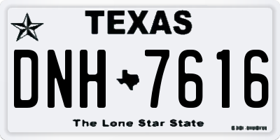 TX license plate DNH7616