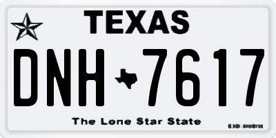 TX license plate DNH7617