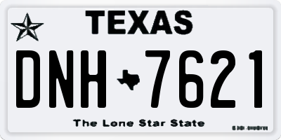 TX license plate DNH7621