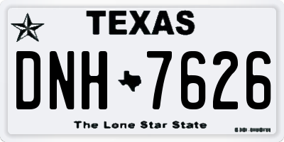 TX license plate DNH7626